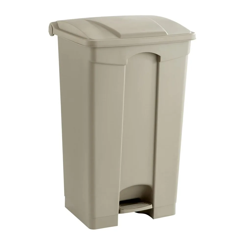 

Step-On Indoor Plastic Trash Can for Home & Commercial Use, Hands-Free Disposal, 23 Gallon