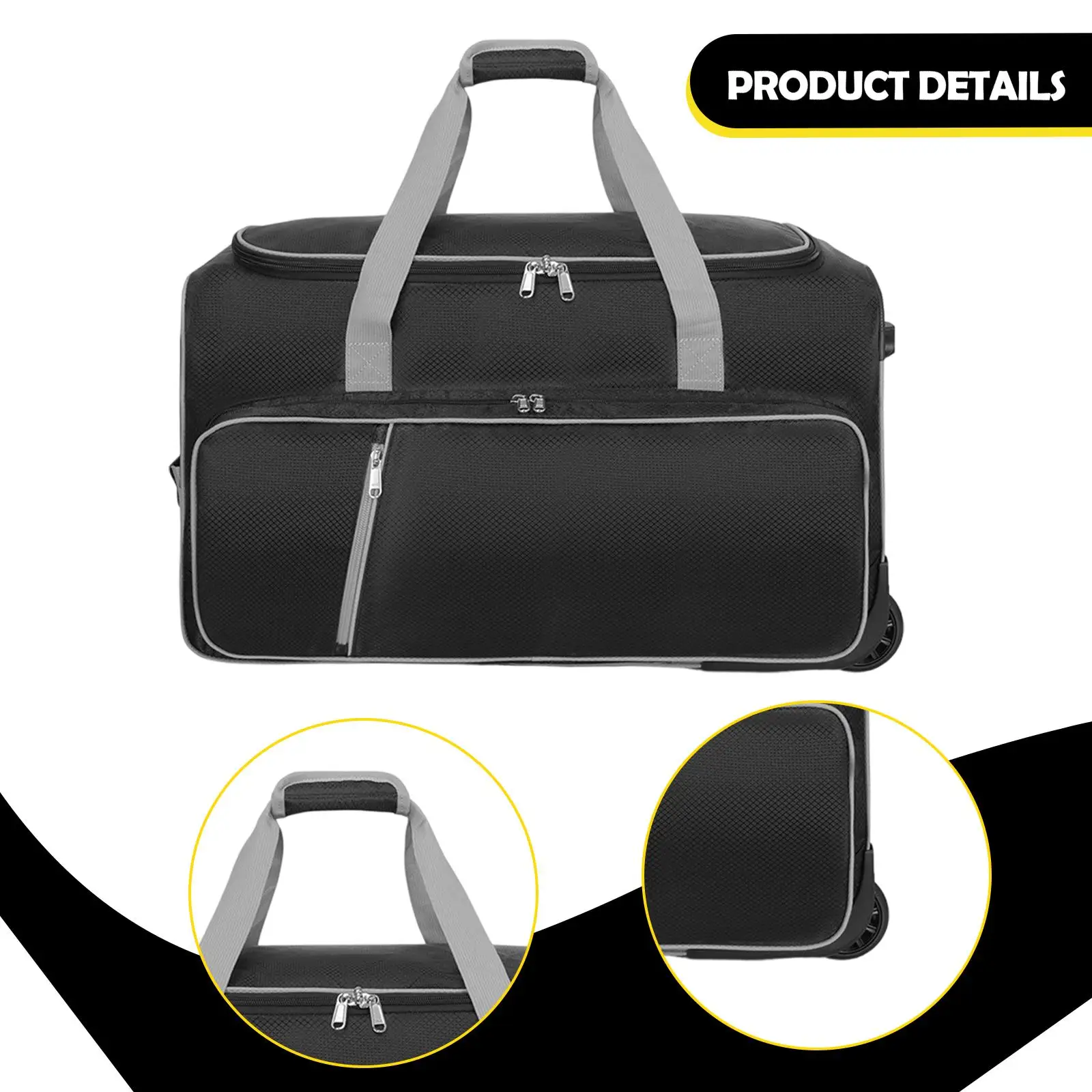 Dance Bag with Garment Rack, Easy Assembly Lightweight Clothes Rack, Large Upright Luggage Suitcase,Rolling Duffel Adults Unisex - view 5