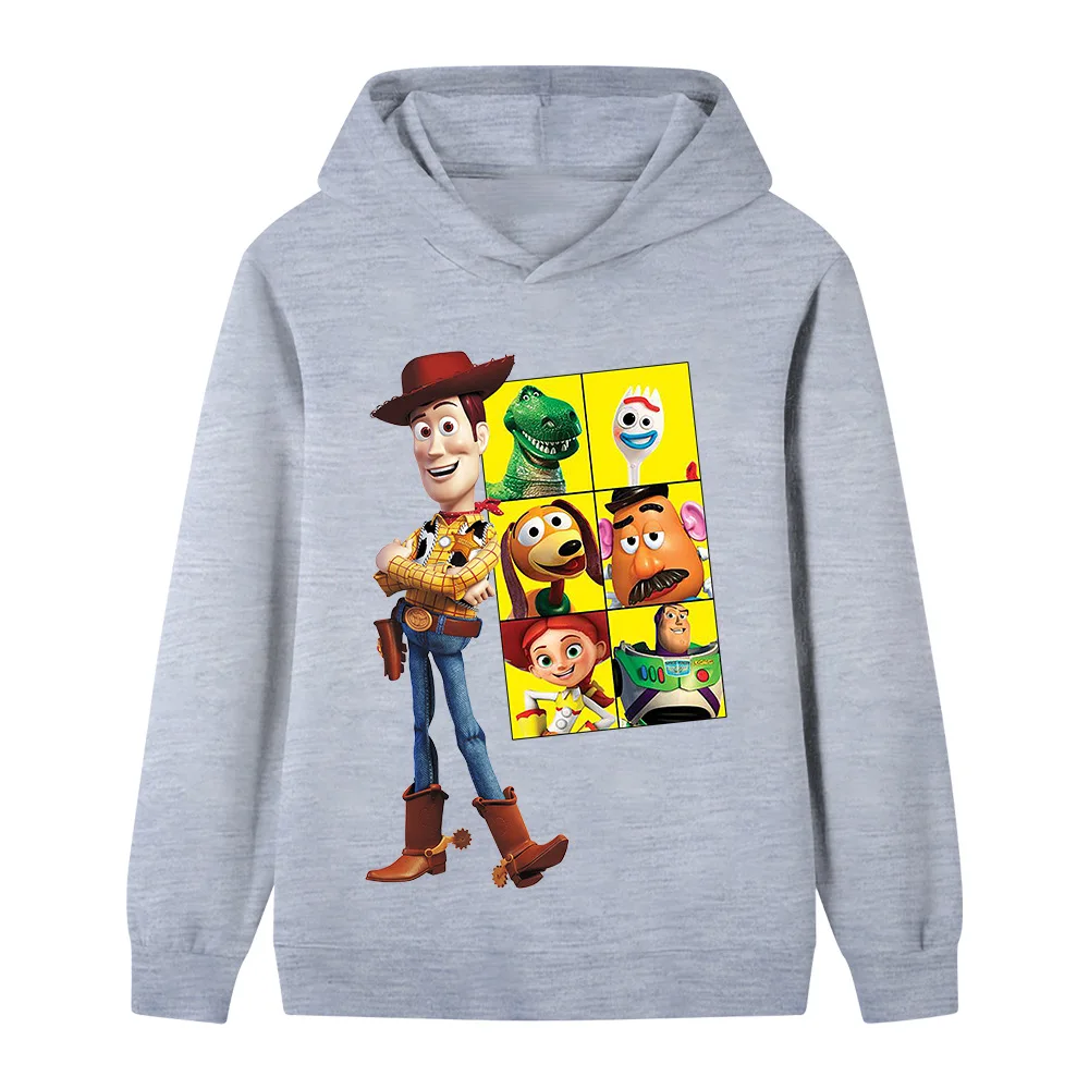 

Boys Girls Creative Cute Toy Story Printed Pullover Hoodie Children's Fall and Winter Casual Fashion Fleece Hooded Sweatshirt