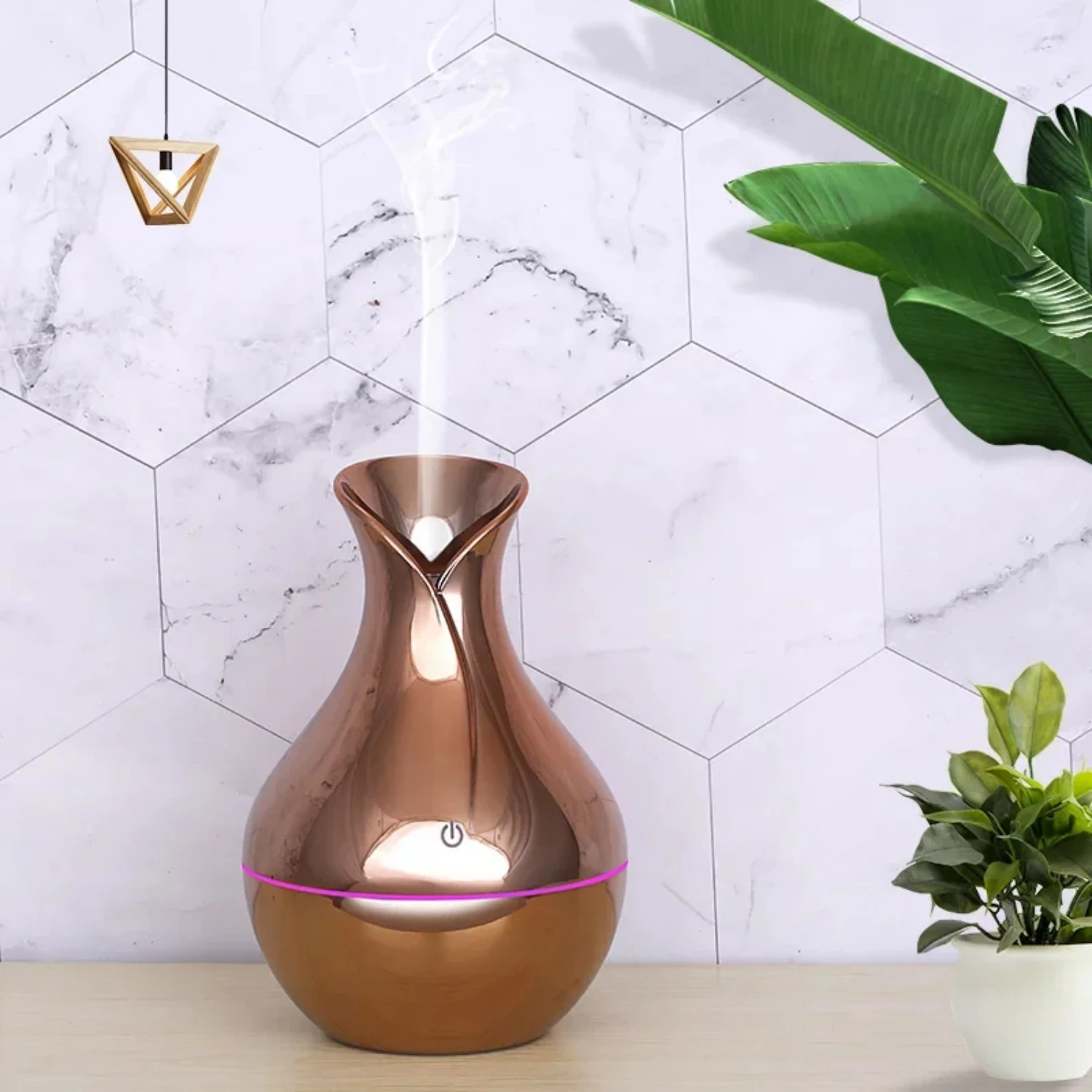 Ultrasonic Essential Oil Difusor com LED Night Light, Umidificador de névoa fria, Umidificador USB portátil, 7 Color Change, Perfeito para O