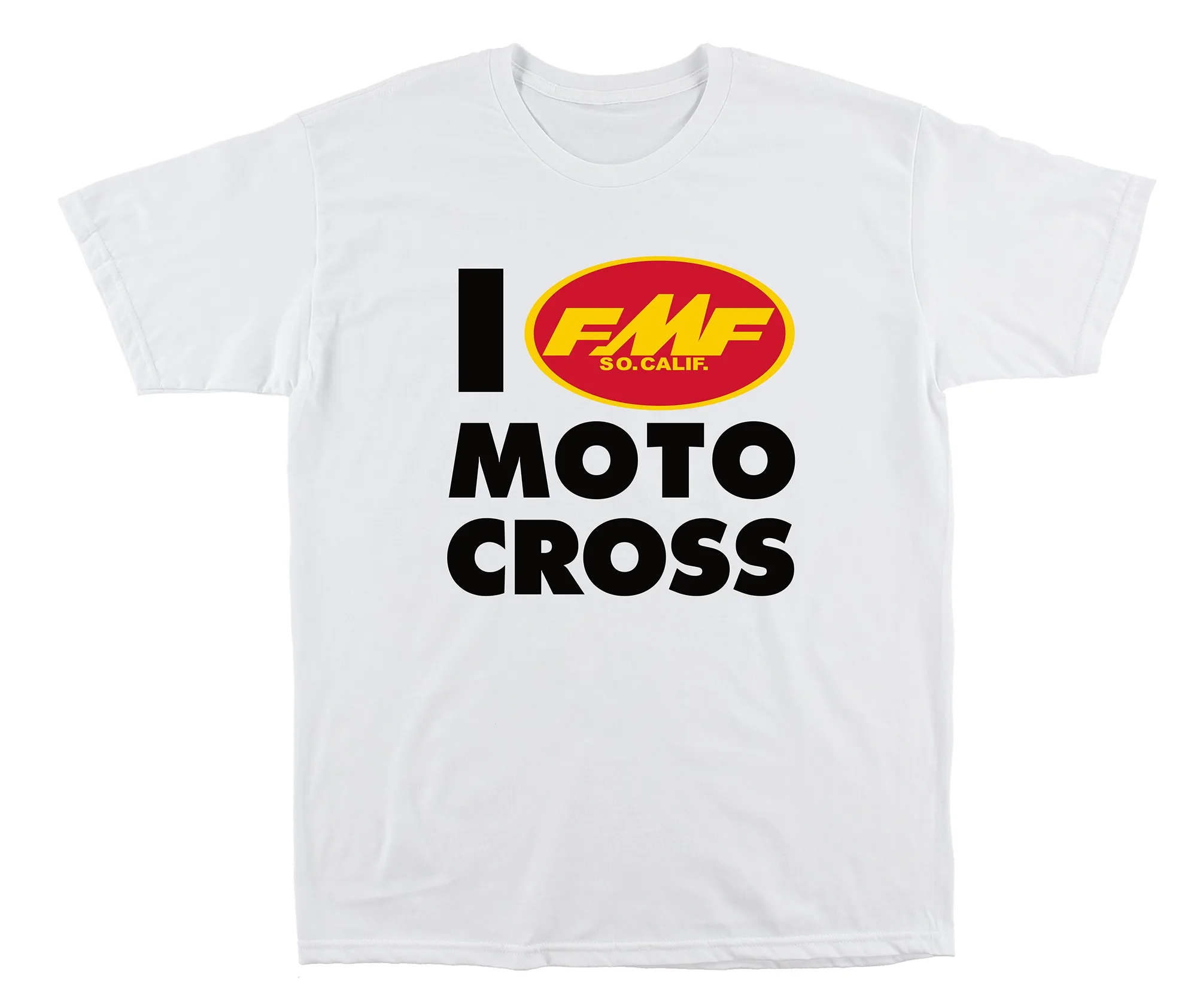 White Freestyle FMF Racing Off Road Motorcycle Exhaust Brand Graphic T-Shirt Cotton Men Women Streetwear Tee