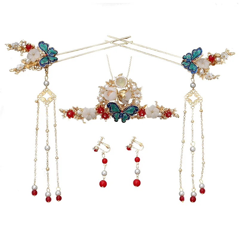 New Hanfu headdress complete set of ancient style hairpins Chinese style hair accessories super fairy ancient costume hairpins