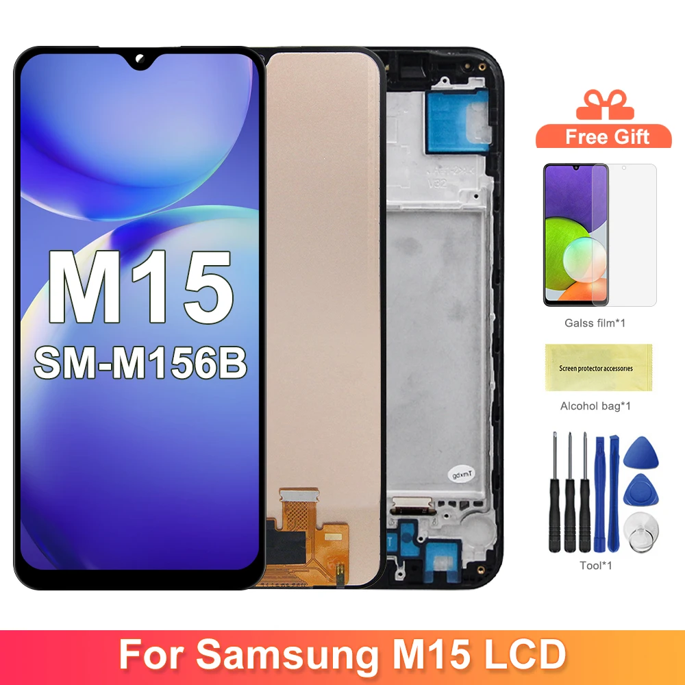 Für Samsung M15 SM-M156B SM-M156B/DS SM-M156B/DSN Premium LCD-Display Touchscreen Digitizer Panel Montage