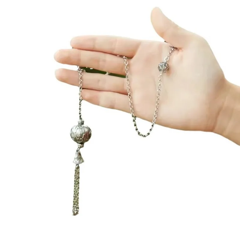 Retro Chinese style cheongsam tassel accessories long brooches for women 925 silver Ruyi broche charms banquet jewelry