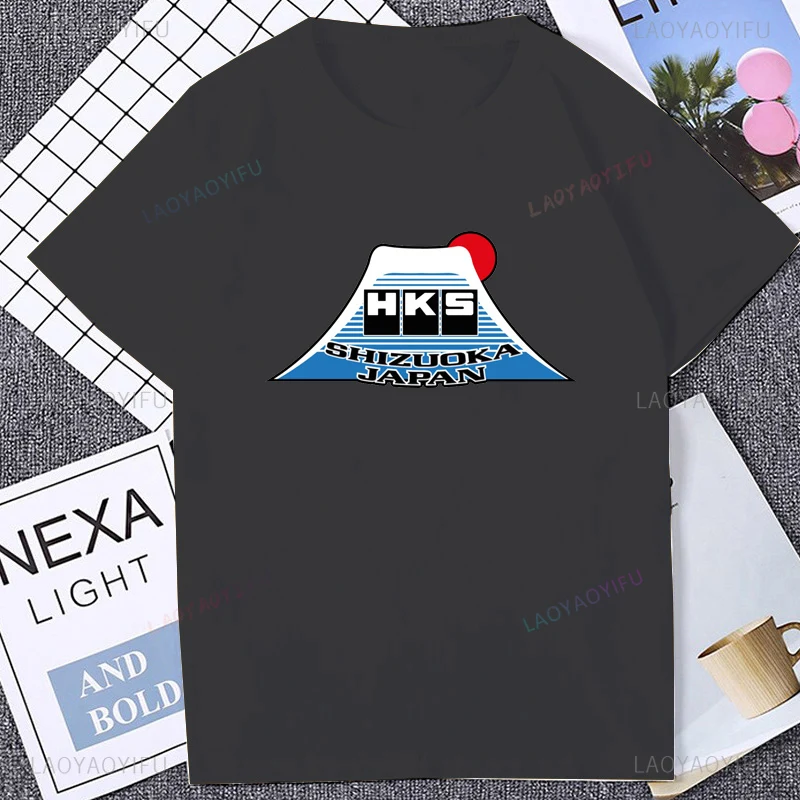 HKS Shizuoka اليابان JDM تعديل سيارة تي شيرت الصيف قصيرة الأكمام عادية موضة رجل التي شيرت الهيب هوب Harajuku نمط المرأة تي شيرت