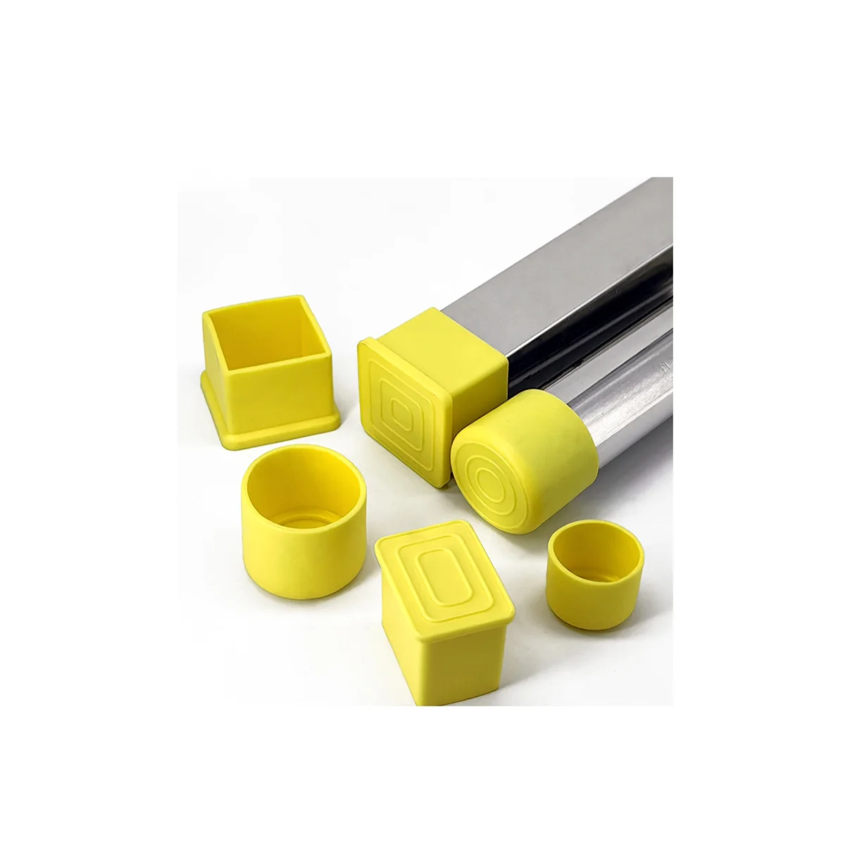 4Pcs Yellow PVC Soft Rubber Protective Cover Anti Slip Foot Padtable And Chair Legs Anti Slip Silent Class Seat Protective Cap