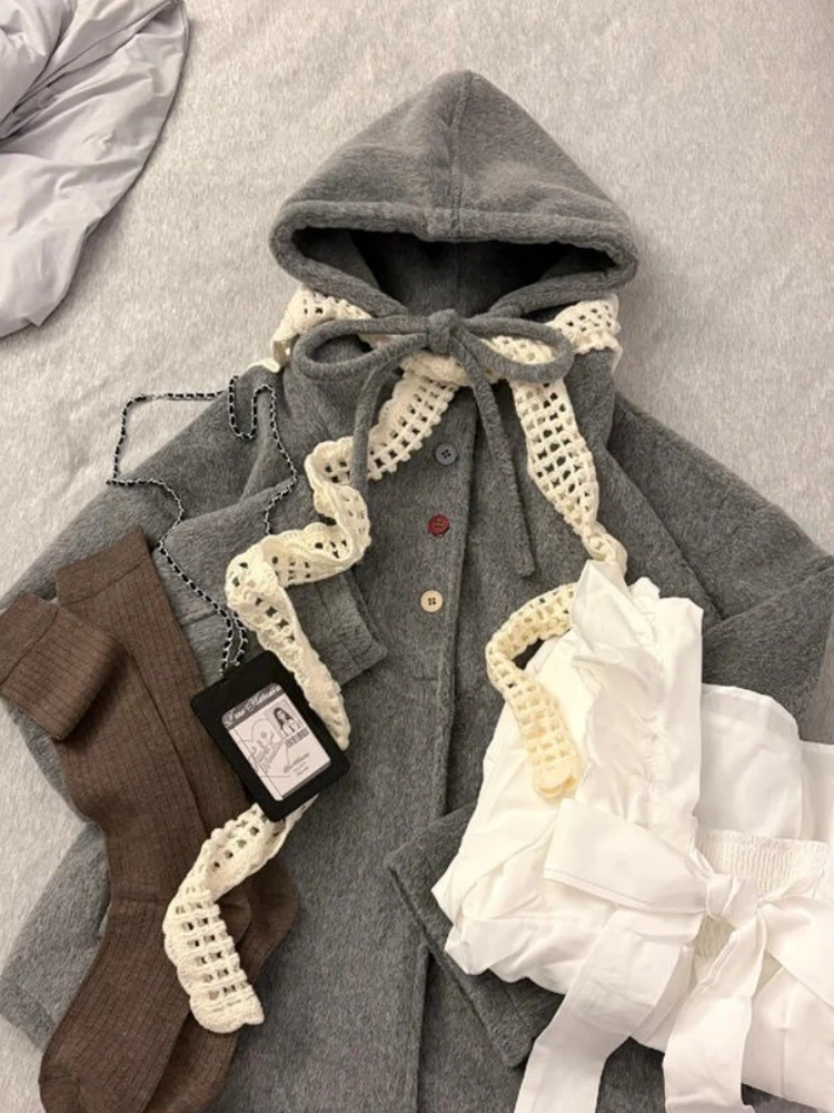 ファッション韓国秋冬新デザインコート女性ヴィンテージグレー - Coat Rack Standing のレビューと価格