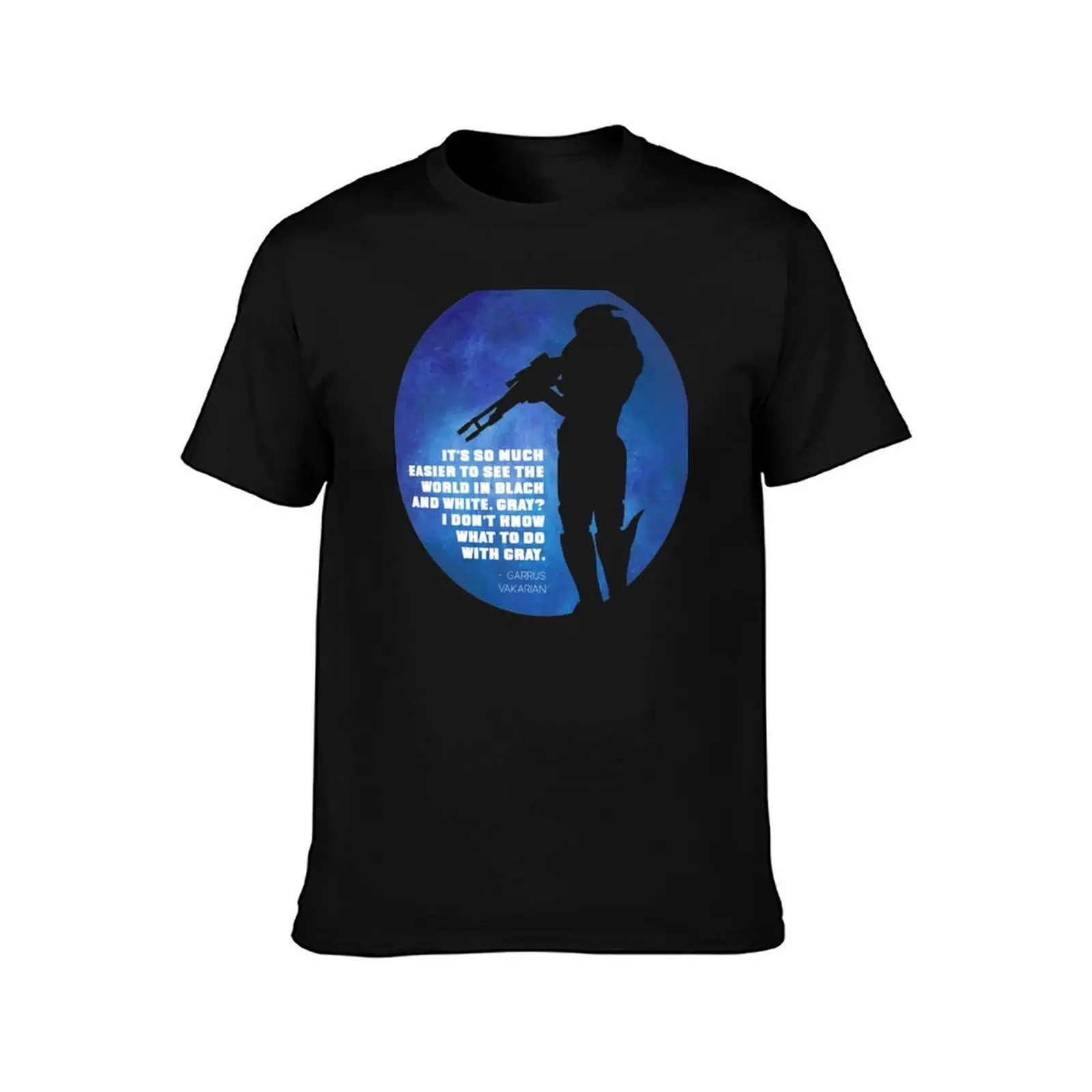 Garrus Vakarian Nebula Quote T-Shirt Streetwear Print Tee Shirt