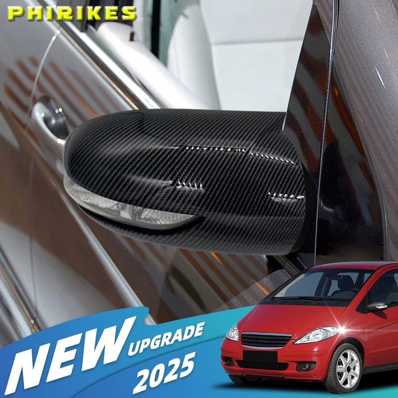 

For Mercedes-Benz A-Class B-Class W169 W245 2004-2008 Side Rearview Mirror Cover Wing-Type Side Mirror Cap M-Style Mirror Cover