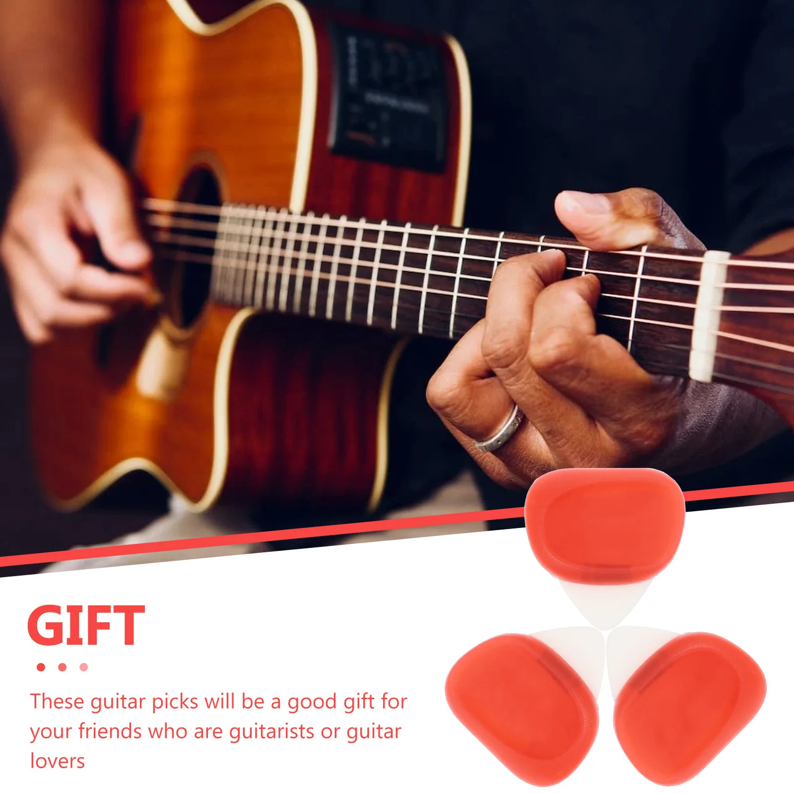 

Silicone Guitar Picks 3Pcs Lightweight Guitar Picks Guitar Accessories for Stringed Instrument