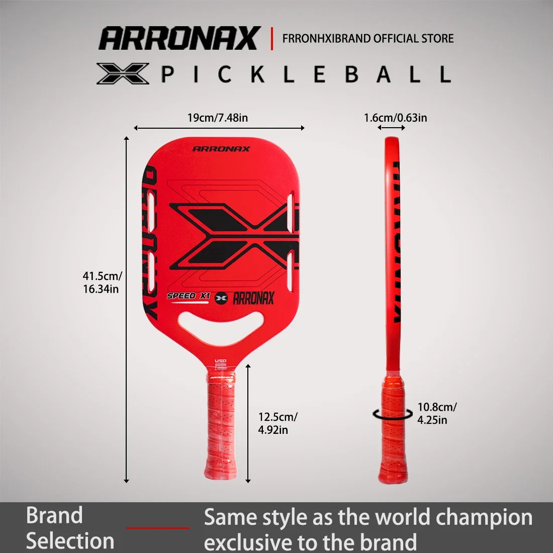 Arronax-Full Carbon Thermoformed Pickleball Paddle, Núcleo PP, USAPA Aprovado, Entretenimento Esportivo, 16mm