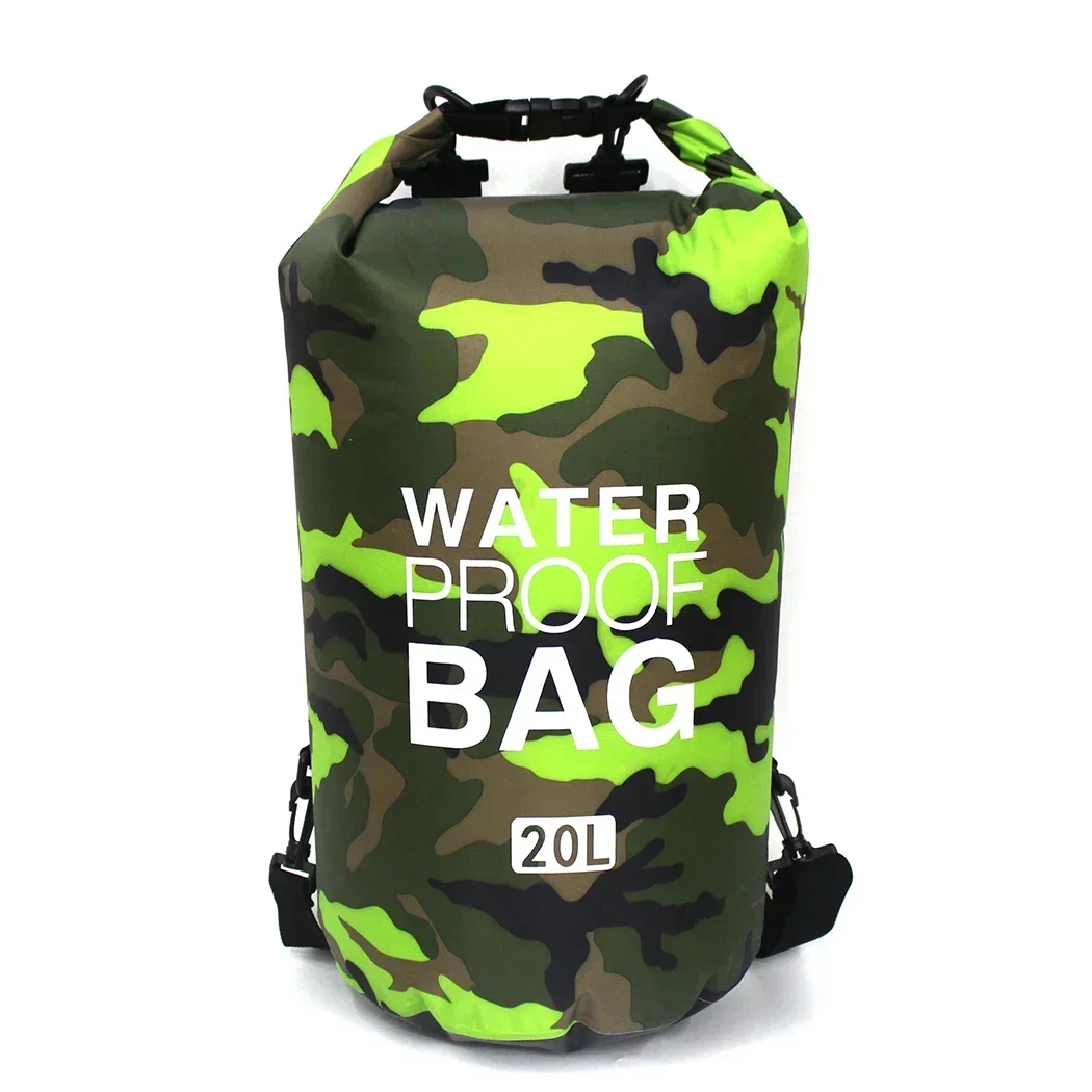 2/5/10/15/20/30L wasserdichte Tasche, Outdoor-Trockentasche für Bootfahren, Angeln, Rafting, Schwimmen, Outdoor-Sport, große Aufbewahrungstasche