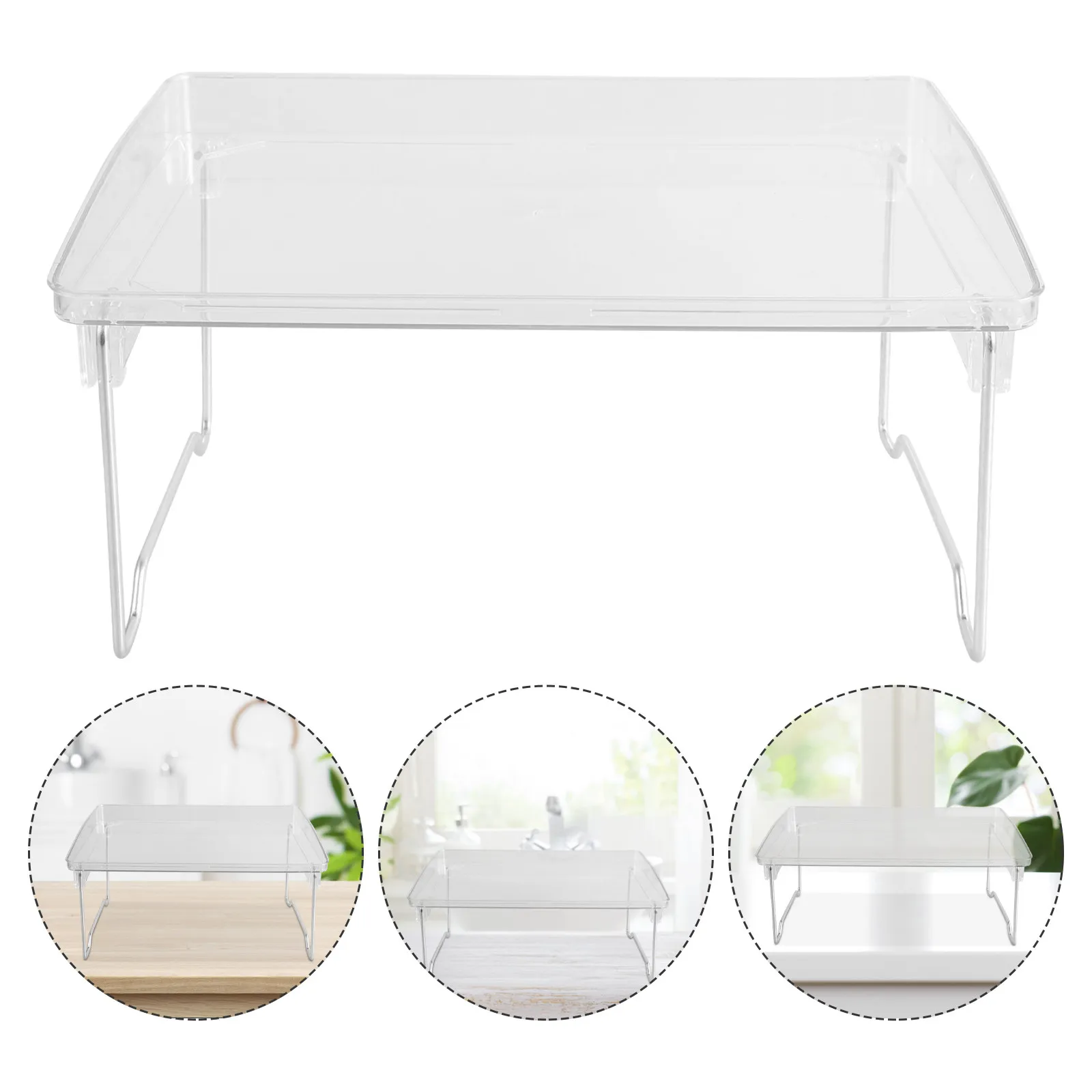 Foldable Storage Rack Desktop Organizer Cosmetics Holder Sundries Shelf Multifunction Makeup Storage Stand for Home Office