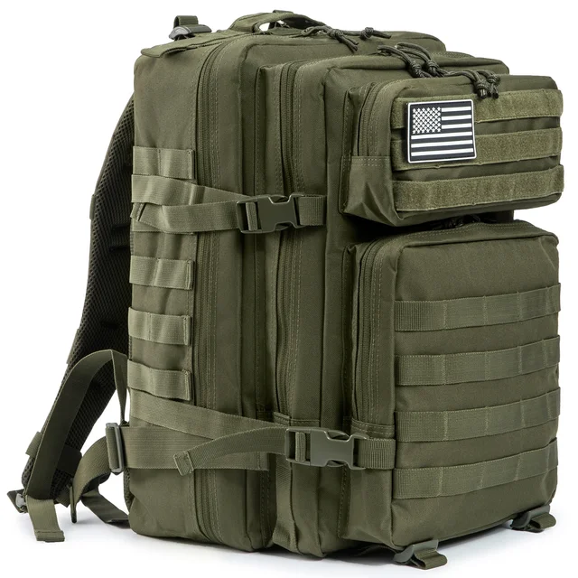 QT&QY 45L Military Tactical Backpack Molle Army Assault Pack CCW 3 Day survival Bag Hiking Treeking Rucksack heavy duty backpack 2