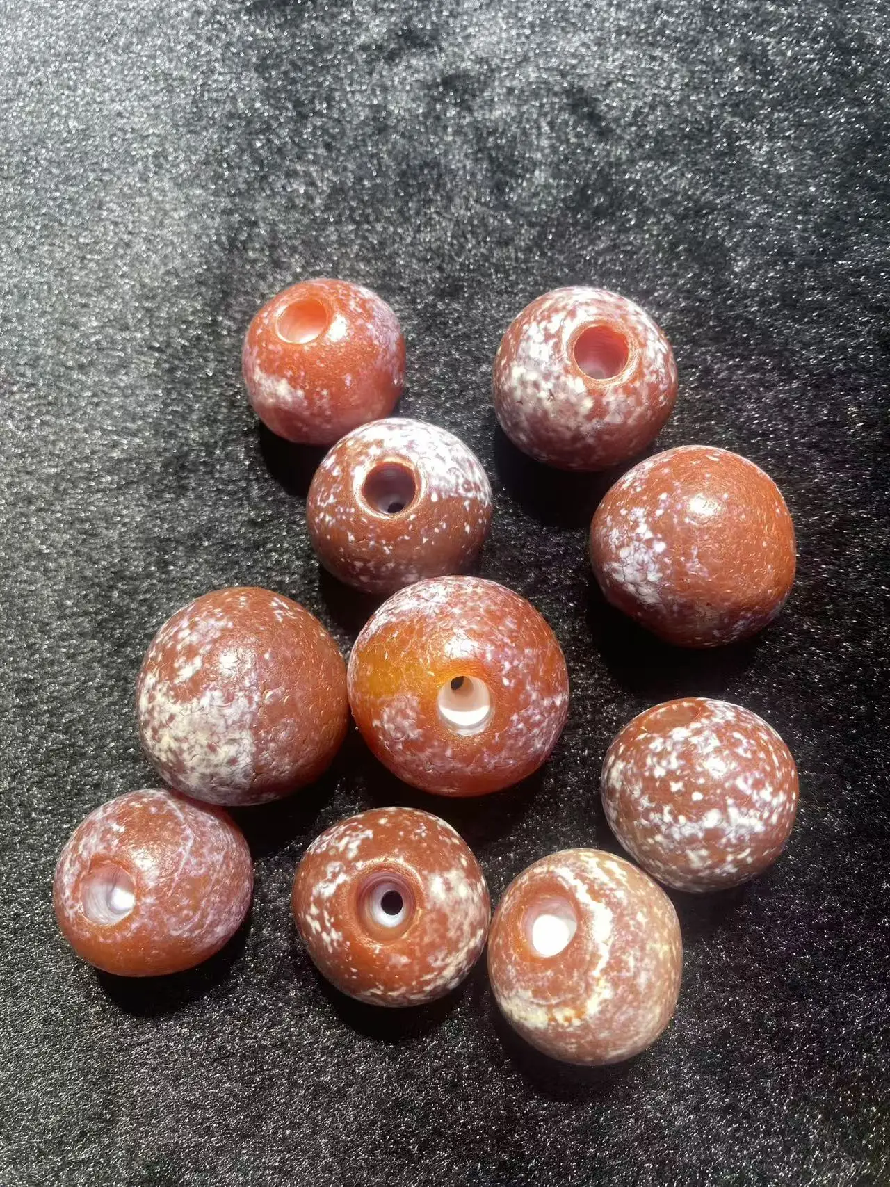 20-26mm Large Hole Candy Beads, Ancient Tibetan-Style Loose Beads for Bracelets and Necklaces, Handmade Beads
