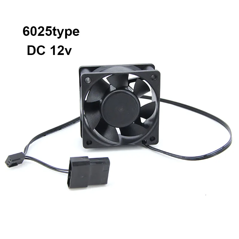 Cooling Fan small 3pin big 4pin 6cm 60*60*25 6025 DC 12v Brushless PC 6cm PC Fans For Computer Case CPU Cooler Radiator