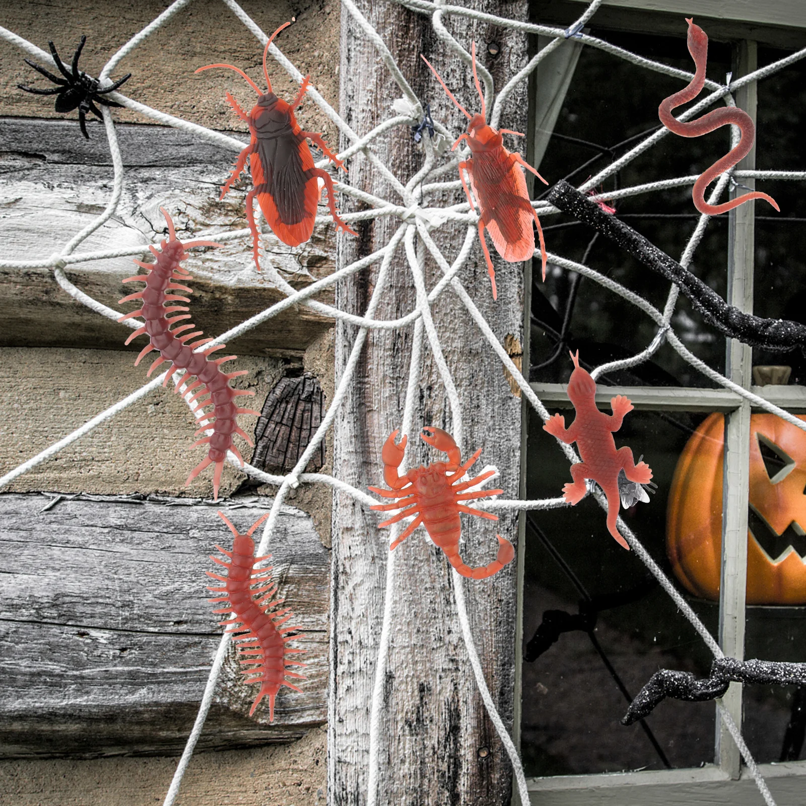 

80 шт. реалистичные поддельные жуки-шалоты на Хэллоуин, День дурака, экологически чистые, прочные, имитация животного геккона, таракан, многоножка