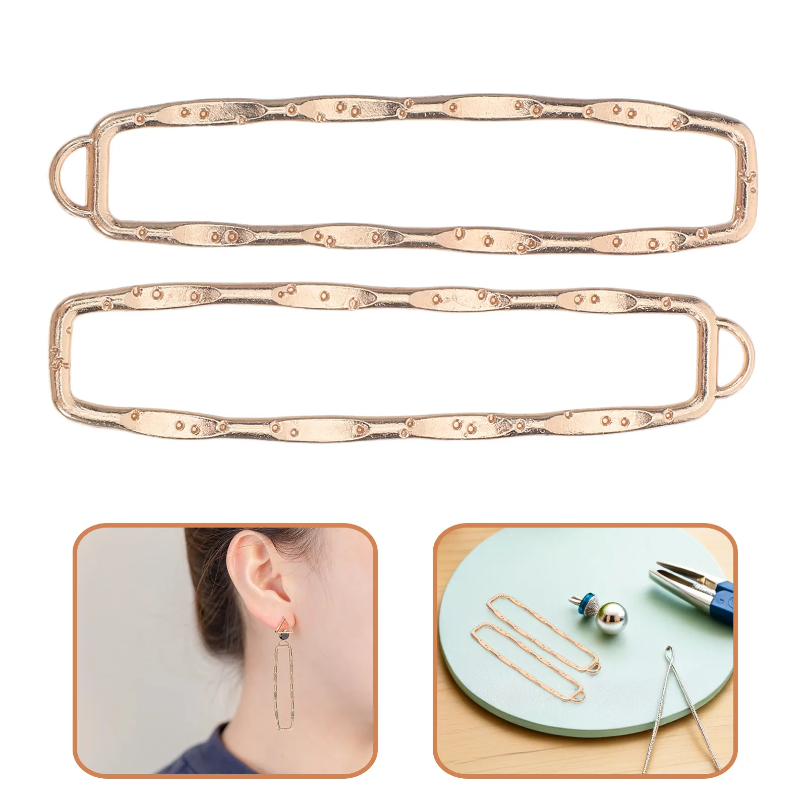 

50Pcs Hollow Pendant Resin Bezels Zinc Alloy Open Back Geometric Frames Jewelry Making Earring Bracelet DIY Resin Jewelry Metal