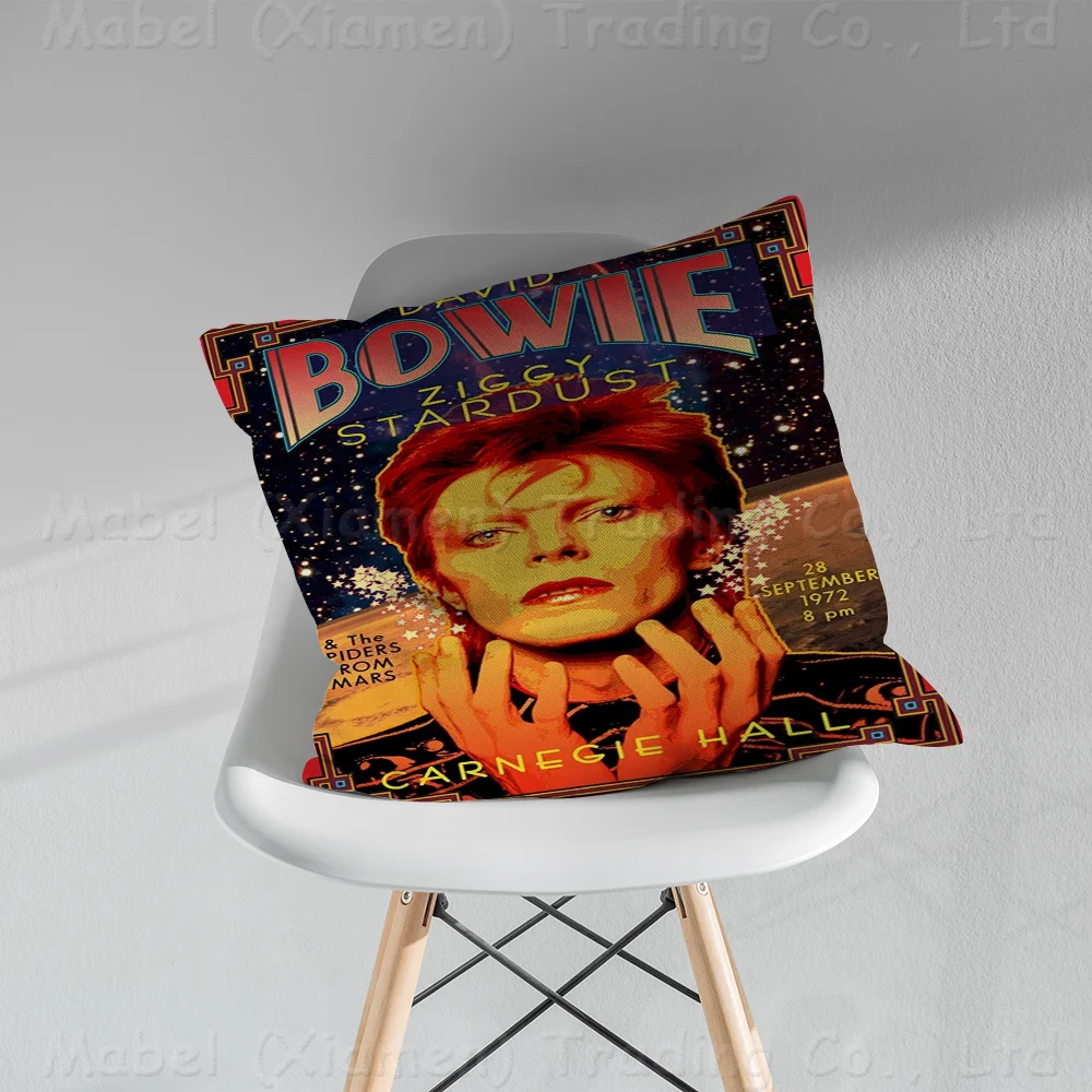 Rock Singer David B-Bowie Pillow Cushion Cover Pillowcase Living Room Sofa Home Decor Customized