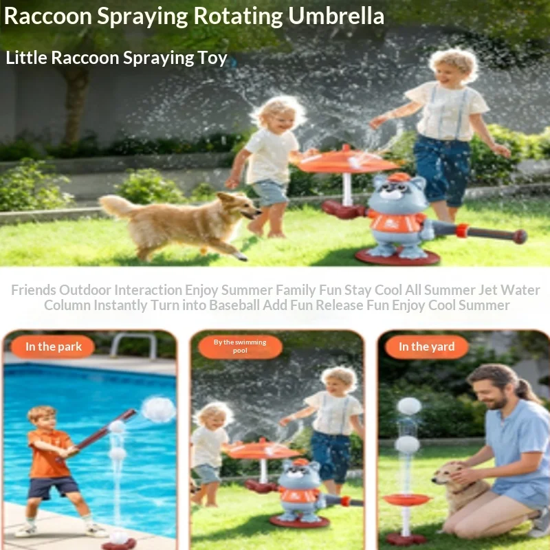 pac-cron-raccoon-rotating-sprinkler-water-toy-for-kids-outdoor-beach-bath-parent-child-interactive-summer-play-for-boys-girls