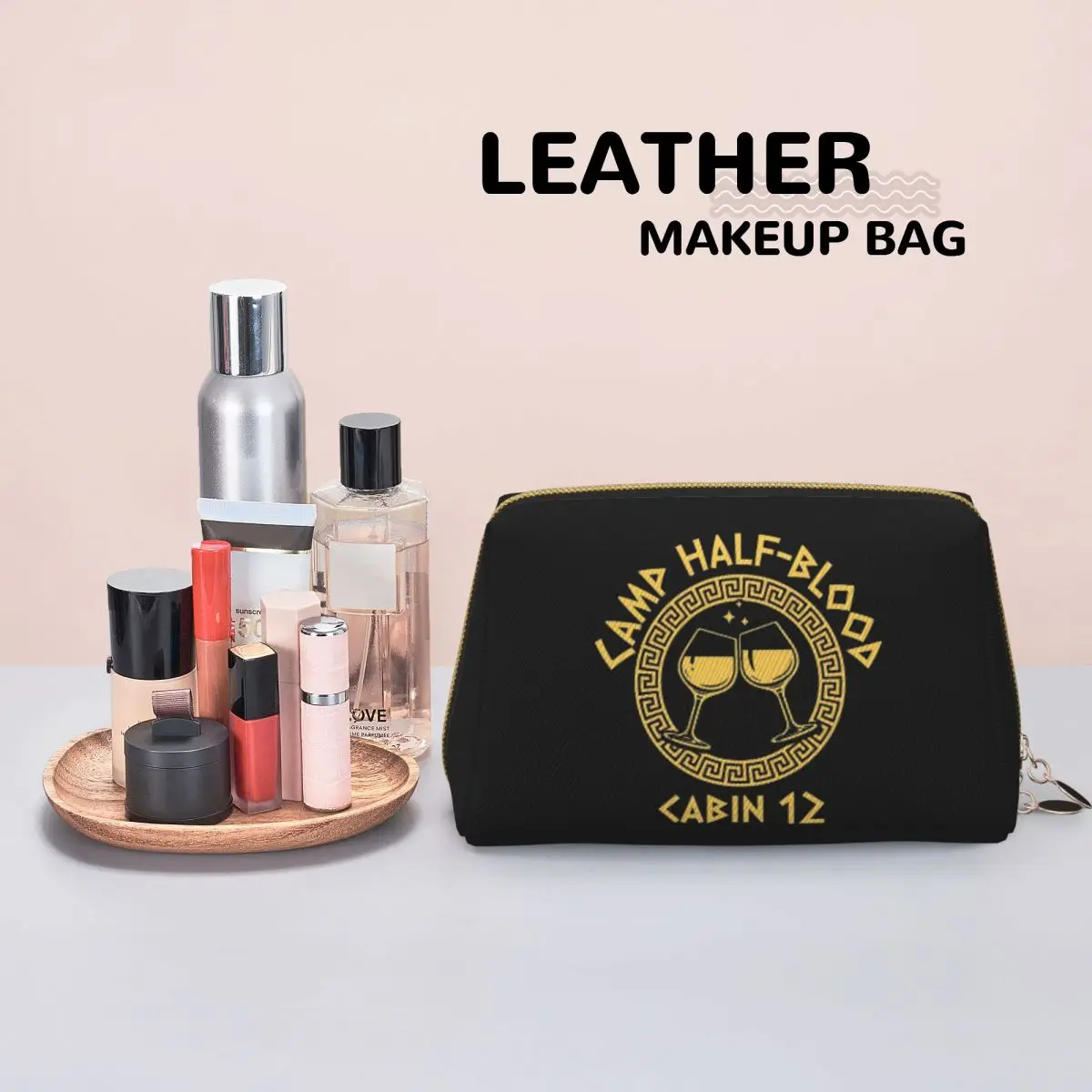Camp Half-Blood Women Cosmetic Bag Travel Makeup Organizer Pouch Toiletry Storage Dopp Kit Case