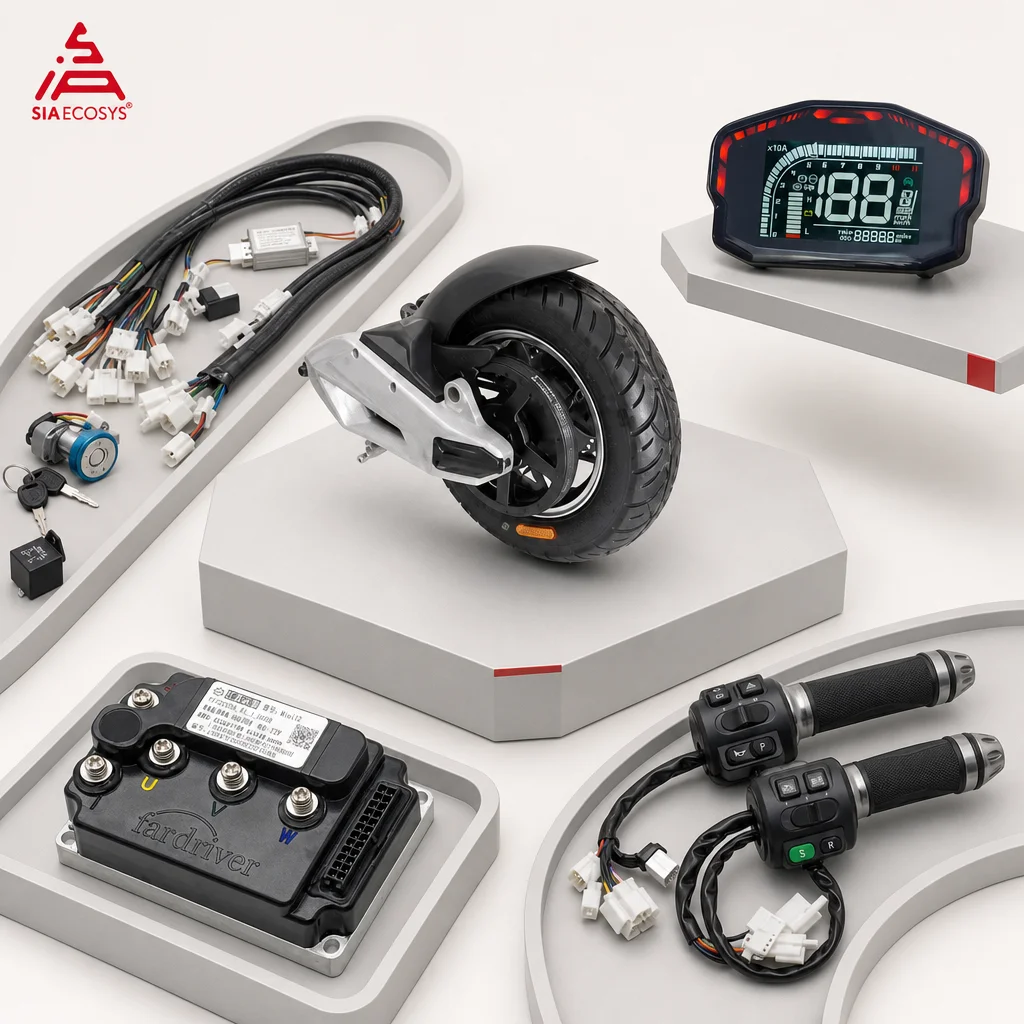 QSP090B-80 72V 1000W Central Motor Conversion Kit for Electric Scooter with Complete Mid Drive Power Unit Assembly and Drive Sys