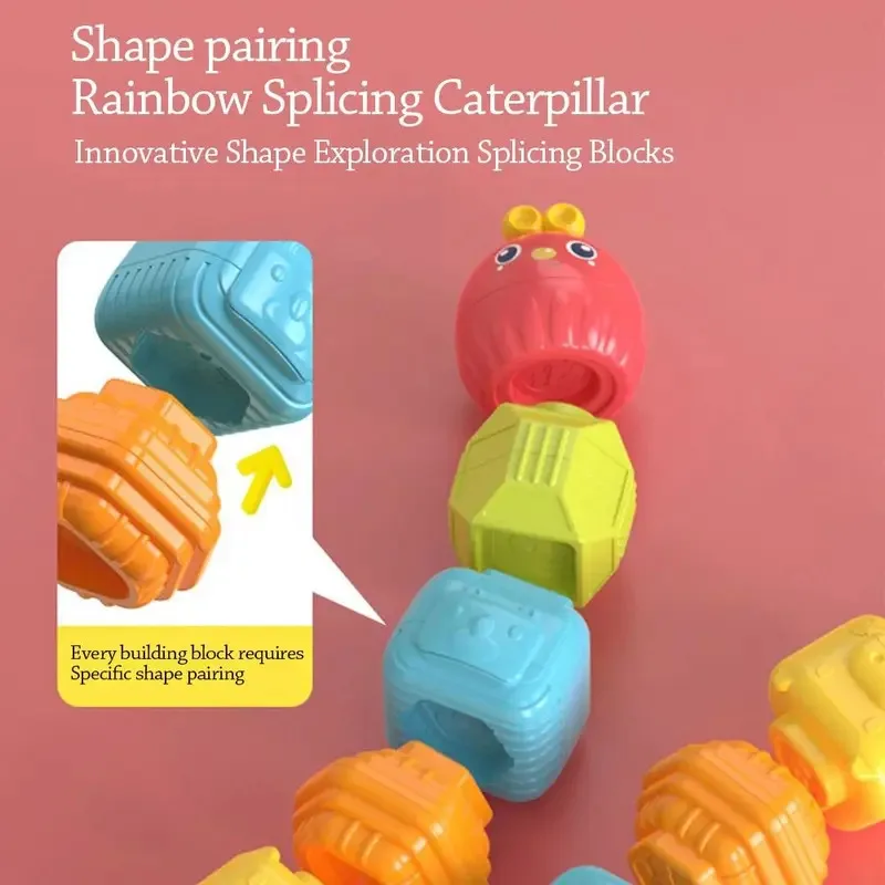 Развивающие фигуры 8-в-1, игровой куб, многофункциональные радужные красочные блоки, штабелируемые обучающие игрушки, познавательная ручка для младенцев