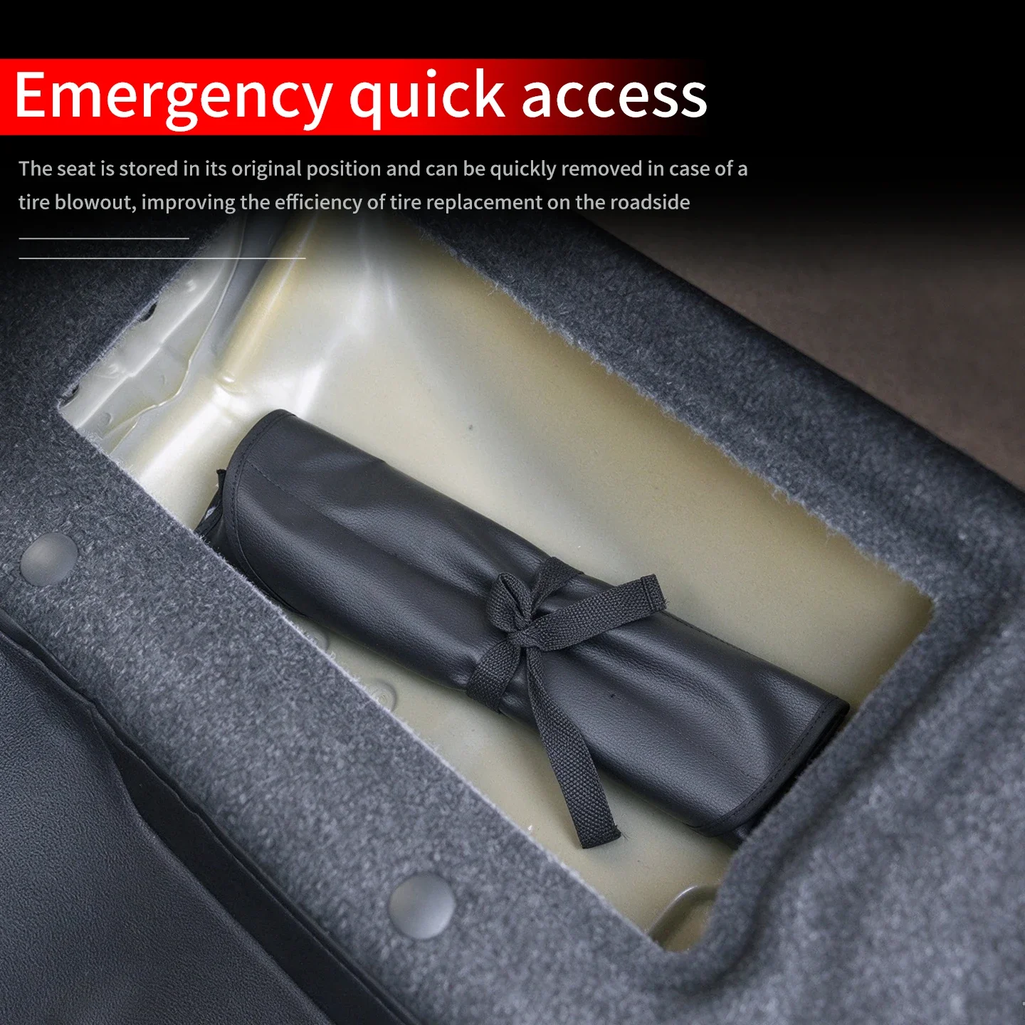 For Toyota Hilux 2016-2026 Spare Tire Removal Tool Kit Under Rear Seat Storage Box Tire Wrench Replacement Accessories