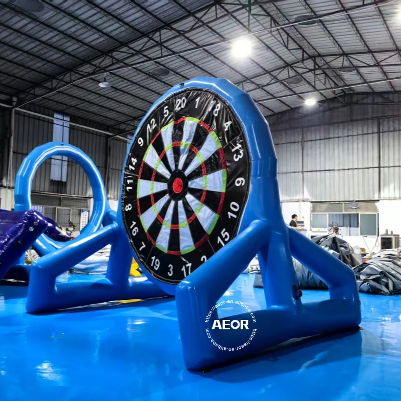 Wholesale Fun Inflatable Football Target Set Unisex PVC Soccer Field Indoor Outdoor Inflatable Football Darts