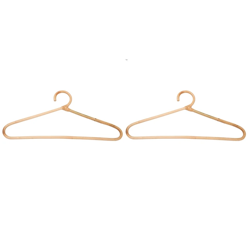 

2X Rattan Clothes Hanger Style,Garments Organizer,Rack Adult Hanger,Room Decoration Hanger For Your Clothes.