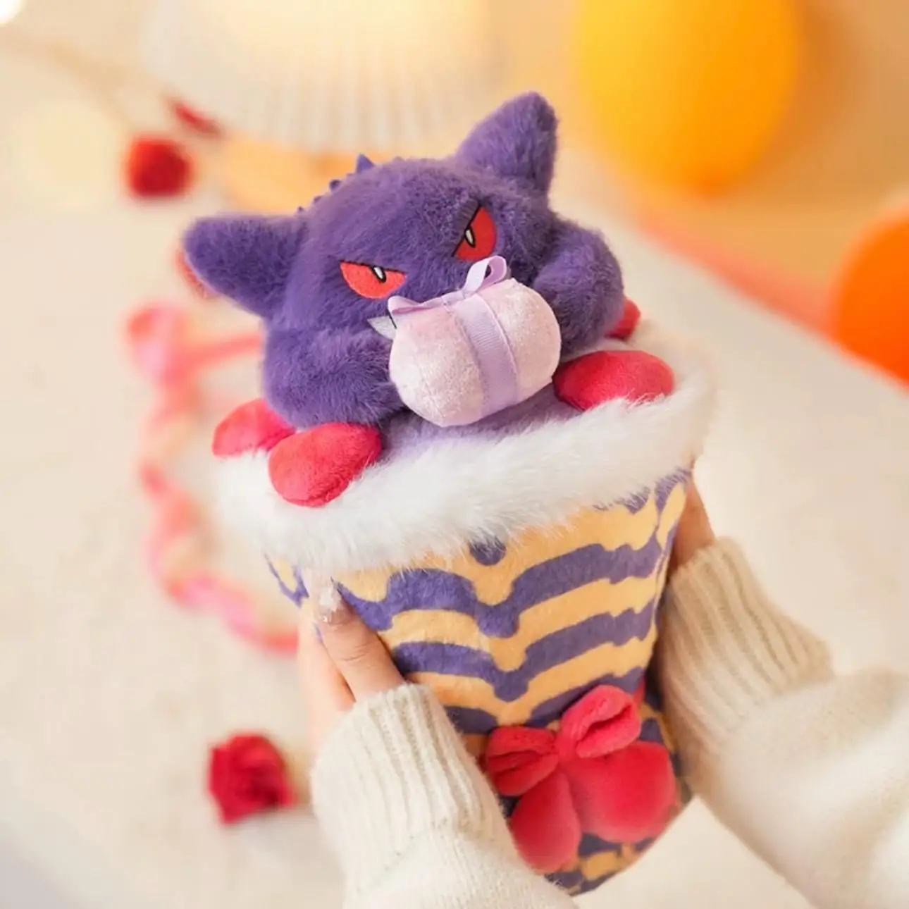 

Плюшевая игрушка-букет цветов Pokémon Gengar, милая и популярная мультяшная кукла, идеальный подарок на День святого Валентина