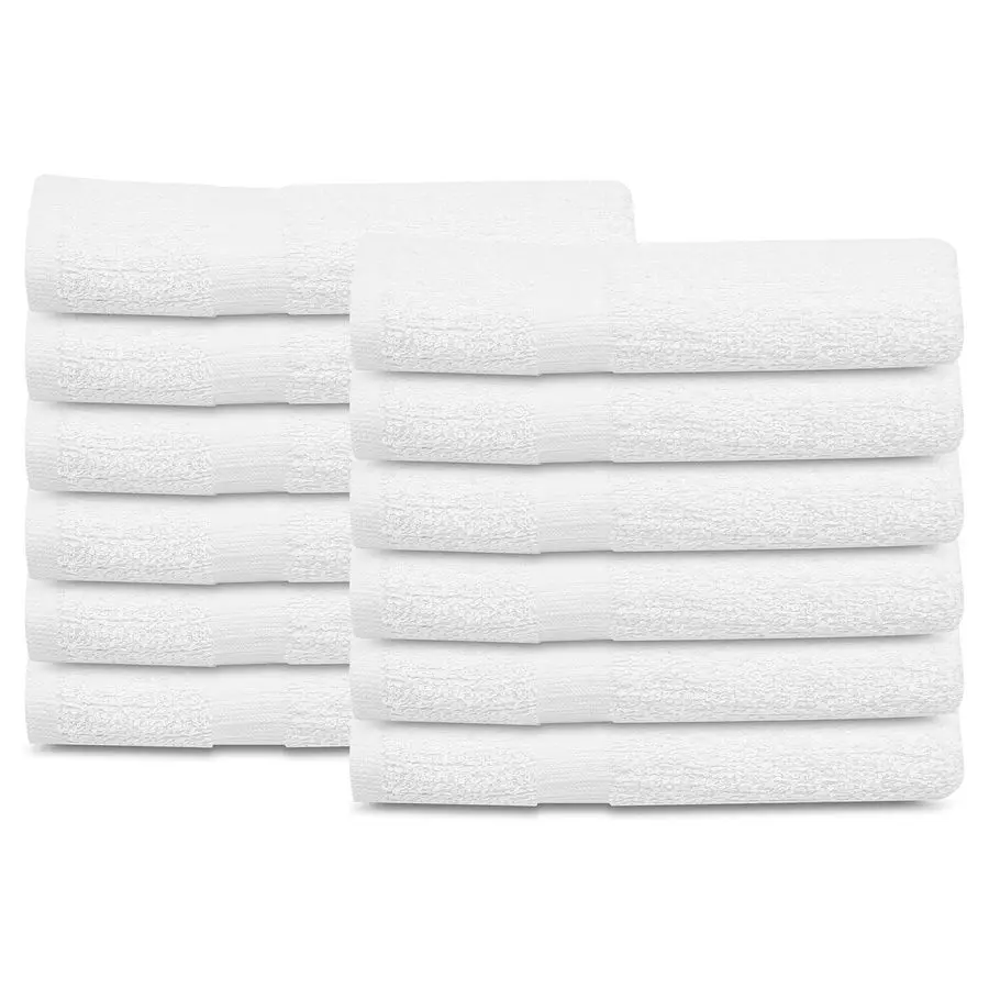 

24 PCS New White 20X40 Cotton Blend Economy Bath Towels Soft amp Quick Dry Salon Hair TowelGym Towel 2 Dozen