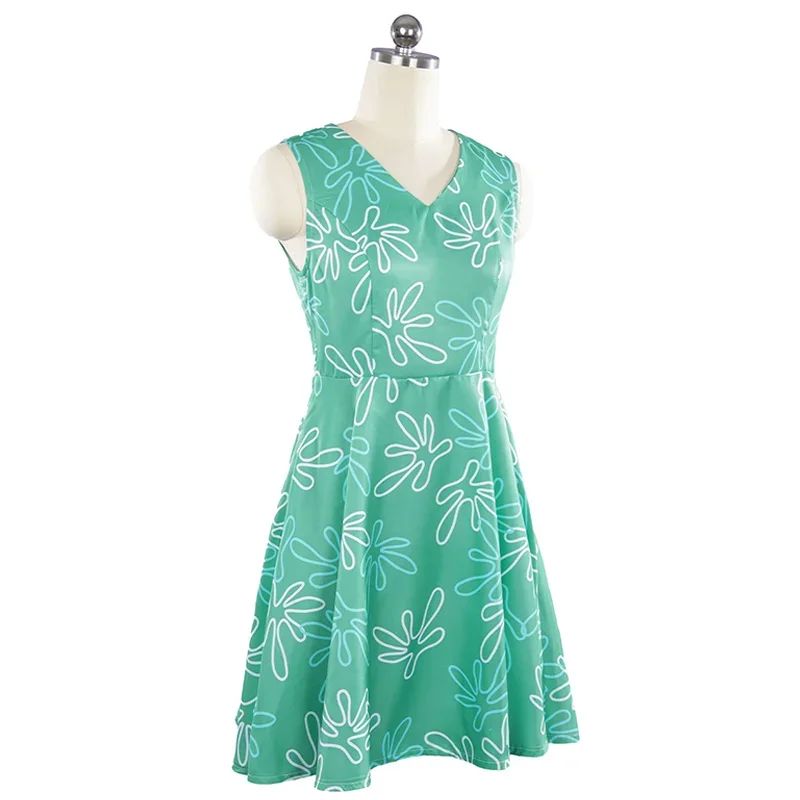 女性のためのジョイディバストのコスプレコスチューム、アニメ映画、プリントドレス、ロングドレス、スカーフ、ハロウィーンのユニフォーム、カーニバルの衣装、大人