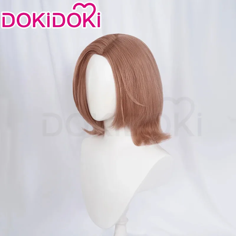 AA wat en STOCK Anime Cosplay DokiDoki mujeres peluca corta marrón resistente al calor Komatsu Nana Cosp2025 nuevo