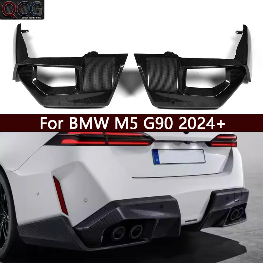 

For BMW M5 G90 2024+ Dry Carbon Fiber Back lip Car Rear Bumper Diffuser Rear Splitters Spoiler Car Accessories Body Kit