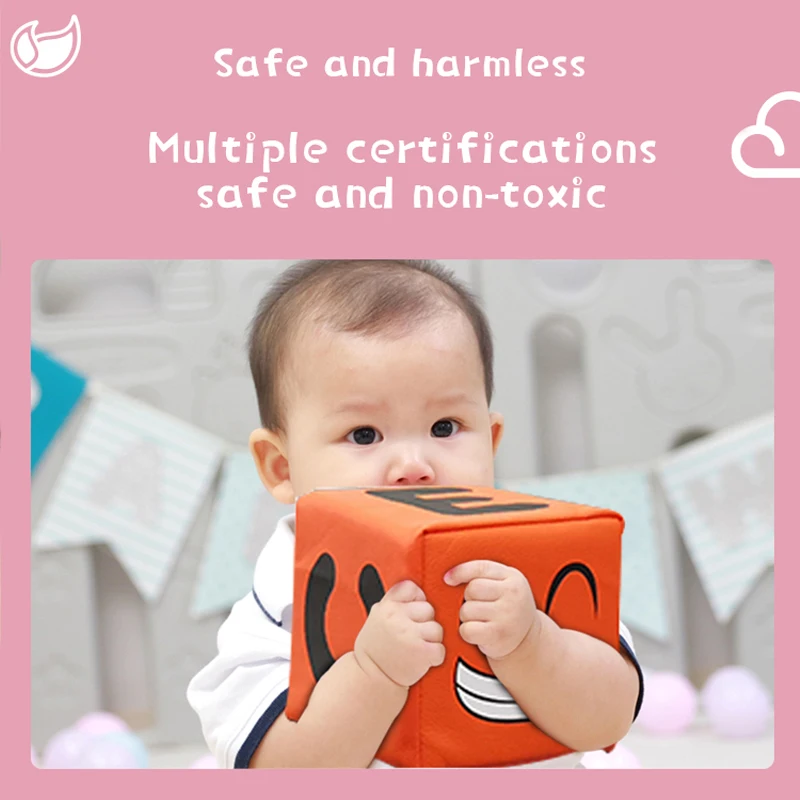 مكعبات بناء إسفنجية من قماش البولي يوريثان مع أرقام الحروف الهجائية والأشكال والكلمات للأطفال الذين يلعبون في الداخل #3