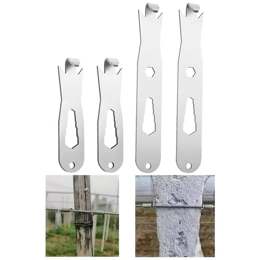 Wire Winder Tool Constructed from Stainless Steel for Twisting Stranded Wire and Securing Fence Connections on Posts