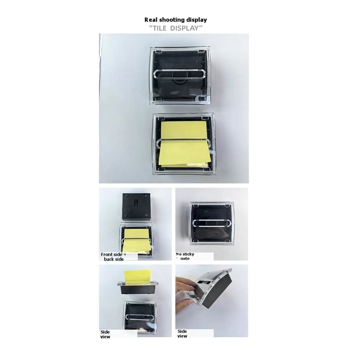 618 Mega Sale Pop-Up Notes Dispenser Black Base Clear Top Sticky Notes Holder 3 X 3 Inch Sticky Notes