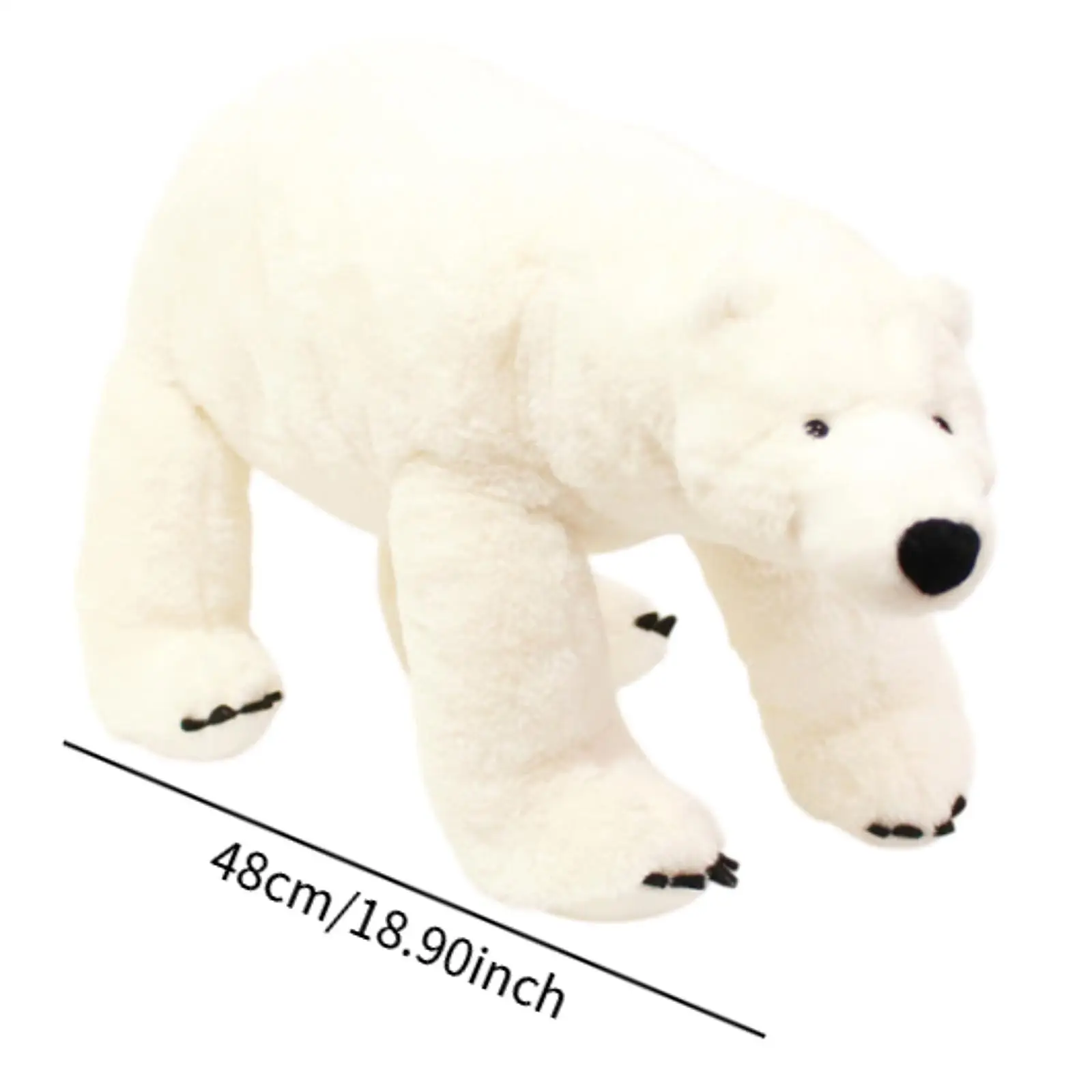 Oso Polar muñeco de peluche realista regalo de cumpleaños de peluche oso Polar suave juguete de peluche para él novio adultos su boda