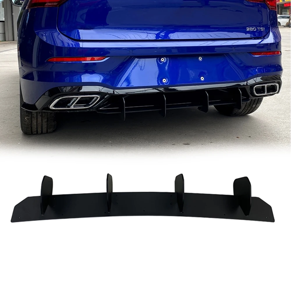 

Rear Bumper Diffuser Lip For Volkswagen VW Golf 8 MK8 MK VIII Rline 2020-2023 Black Skid Guard Shark Boot Splitter Spoiler Plate