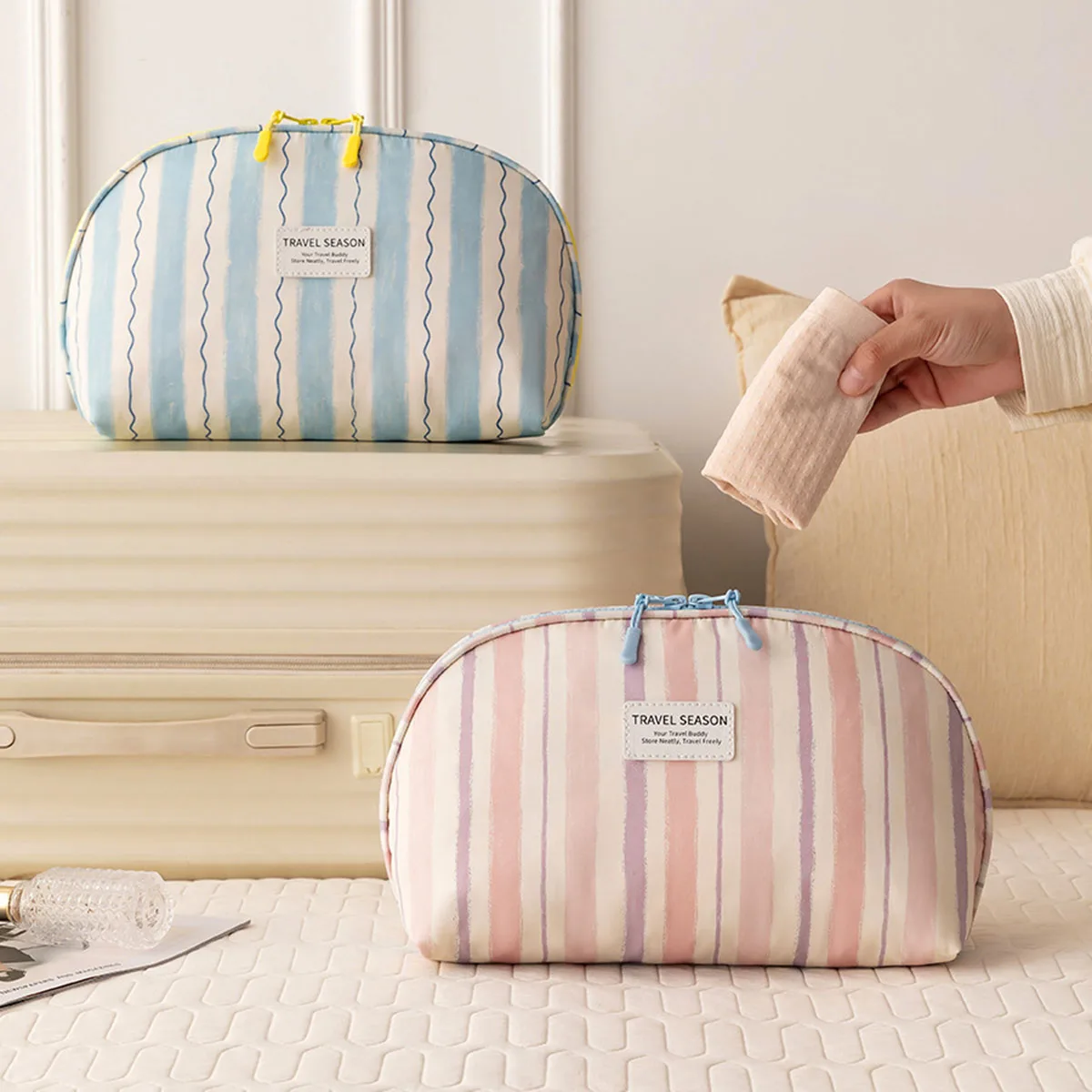 Unterwäsche-Aufbewahrungstasche, tragbare Mehrzweck-Reise-Organizer-Taschen, Oxford-Stoff-Reise-Aufbewahrungstaschen für Socken, BHs, Accessoires – Detail 8