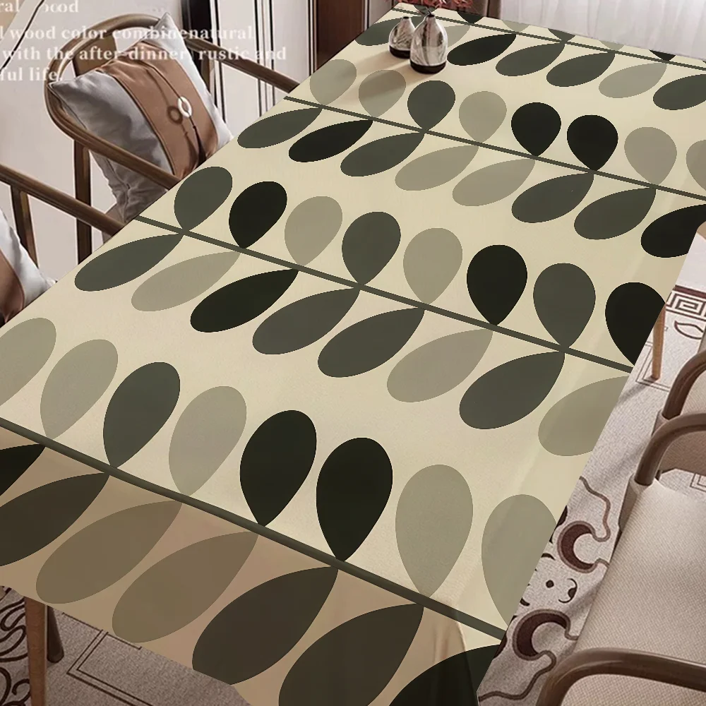 

Orla Kiely Leaf Flower Table Cloth Polyester Print Waterproof Oilproof Rectangular Party Table Cover Tablecloth Picnic Mat