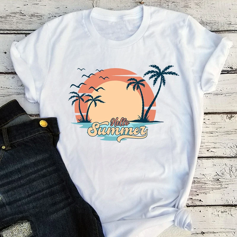 

Summer Shirt for Women Hello Tshirt Summer Tshirt for Her Sunshine Shirt Beach T Shirt for Her Summer Gift for Women