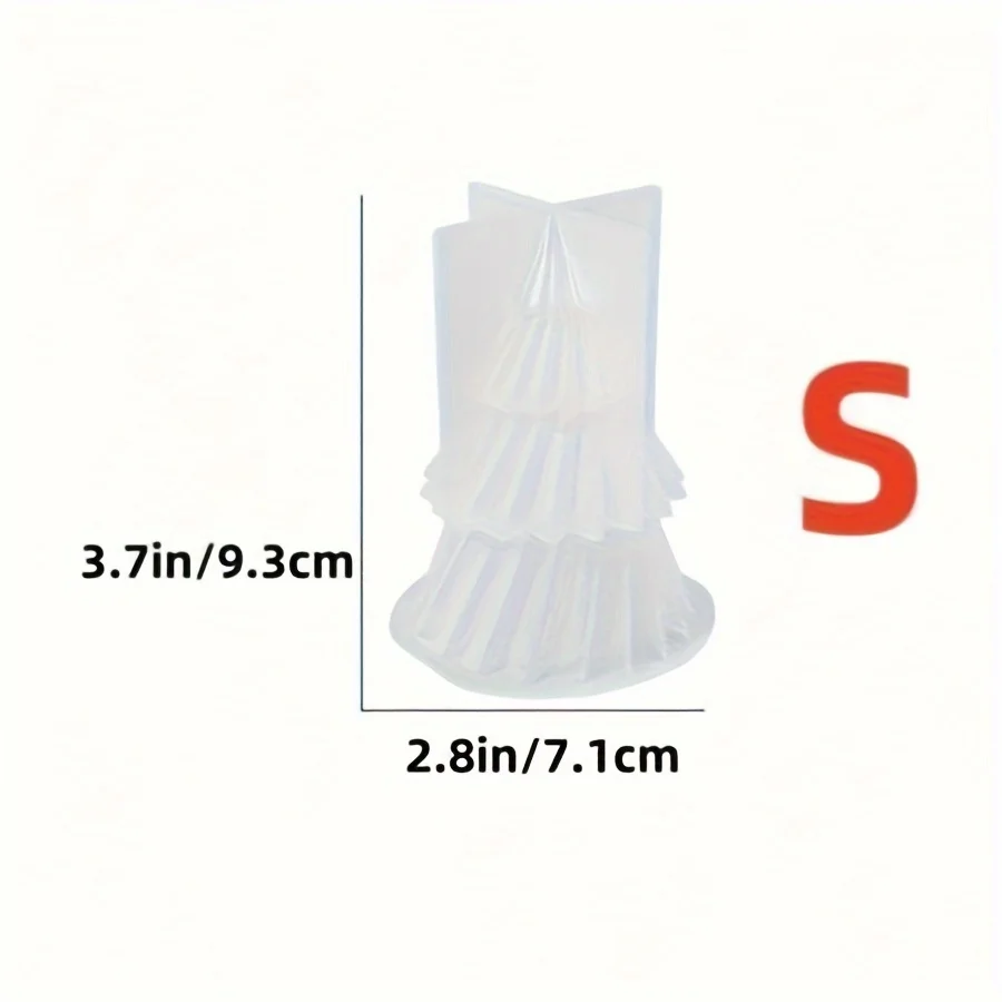 Silicone Resin Casting Molds for Candle Making, DIY Geometric Christmas Tree Aromatherapy Candle Silicone Molds