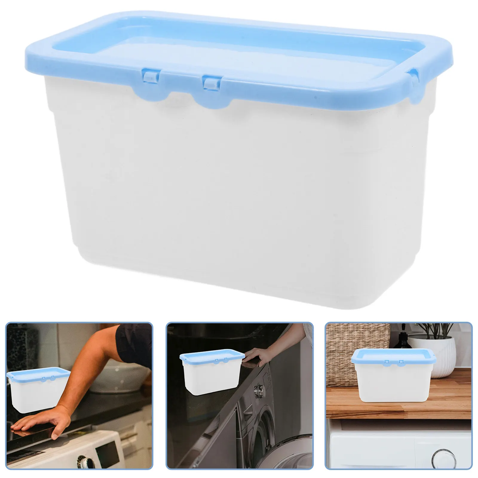 Laundry Pod Storage Box 60 Capacity PP Construction Sleek Design for Laundry Room Organization Desktop Storage and Powder