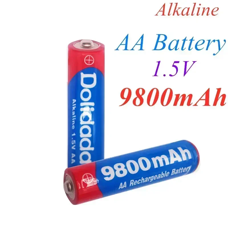 100% New AA 9800 MAH rechargeable battery AA 1.5 V. Rechargeable New Alcalinas drummey for toy light emitting diode