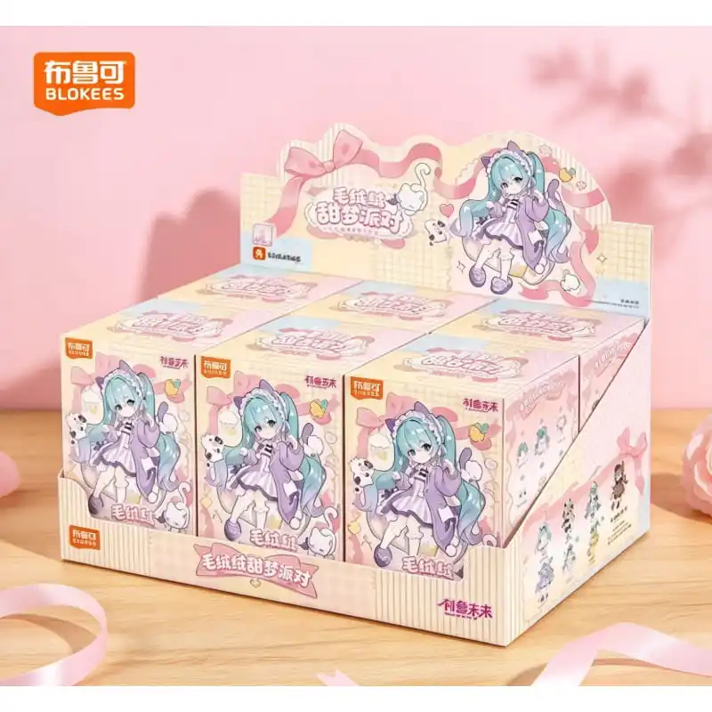 Blokees Hatsune Miku Daalamode Series Sweet Dream Party Action Figure, Fluffy Collectible Bjd Doll Desktop Display Gift view 6