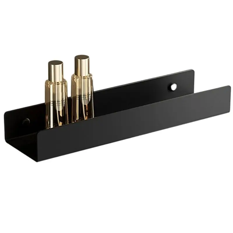 

ABKY-No Drill Stainless Steel For Toilet Bathroom Organizer Towel Rack Wall Mounted Shelf Vanity Storage