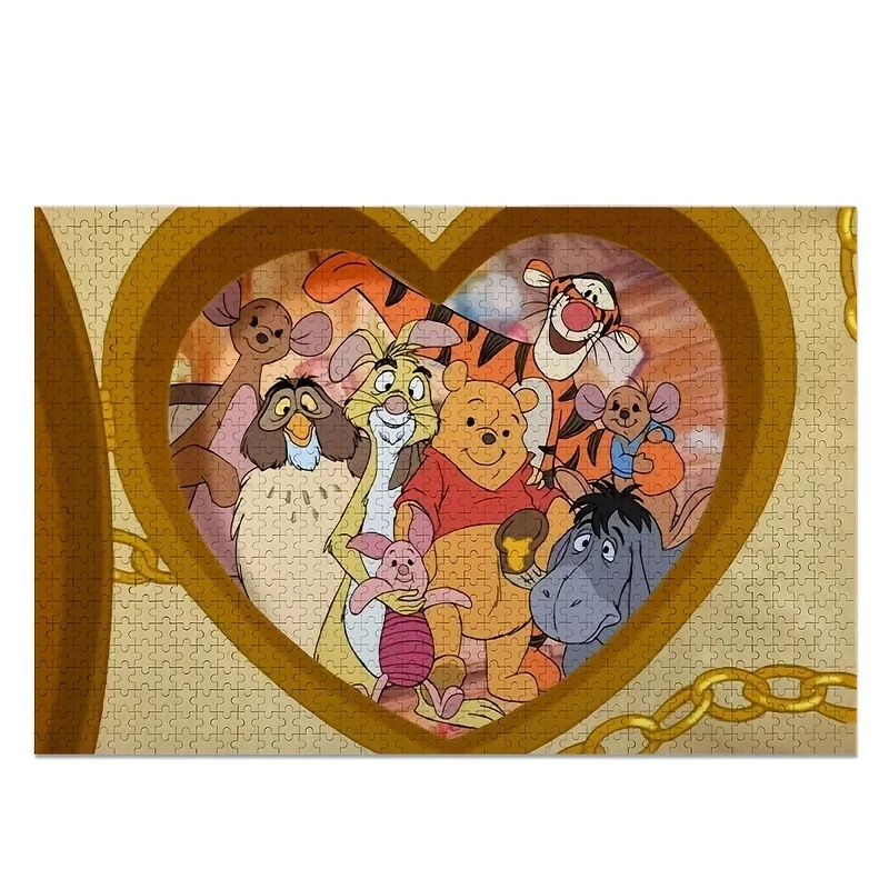 

1000 шт. Disney Винни-Пух семейный групповой постер и головоломка, художественное украшение своими руками, безрамное, идеально подходит для дней рождения, Валенсии