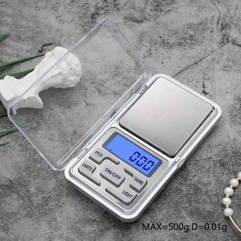 1 PC Electronic Jewelry Scale Stainless Steel Mini Pocket Scale Mobile Phone Scale, Electronic Carat Scale 500g/0.01g